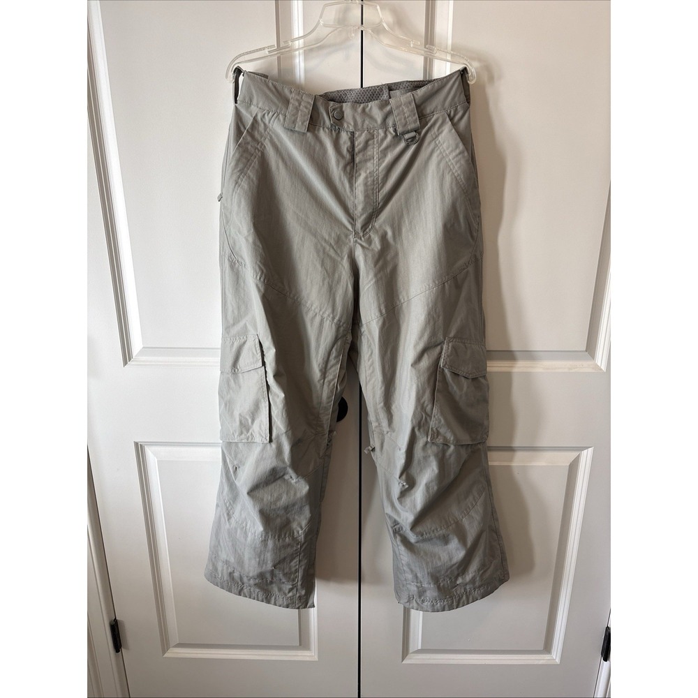 Slalom Mens Ski Snowboard Pants Gray Insulated Winter Cargo Size M 32x30